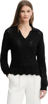 Fracomina Dames, Truien, Zwart, Maat: Xs/S Viscose