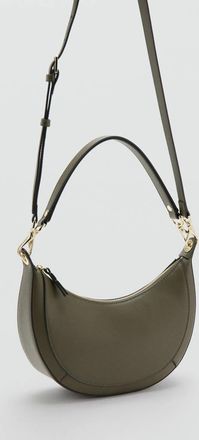 Mango Borsa spalla ovale kaki - Donna - Taglia unica - MANGO