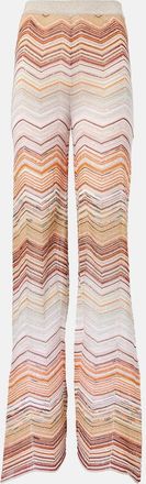 Missoni Pantaloni in maglia con lamé a zig-zag