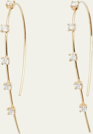 Lana Jewelry 14K Gold Small Multi Solo Hooked on Hoop Earrings