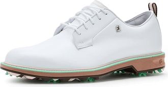 FootJoy Premiere Series - Field Mens Shoes White/Chestnut/Aquamarine : 10.5 D - Medium, Leather