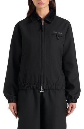 Mani&egrave;re De Voir Kilian Unisex Twill Signature Jacket in Black at Nordstrom, Size X-Large