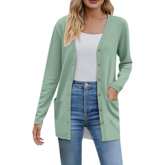 Generic Uwdiohq Womens Cardigans Cream Cardigans for Women UK Black Cardigan Ladies Size 12 Short Waterfall Shawl Wrap Boho Light Weight Multi Coloured Winter