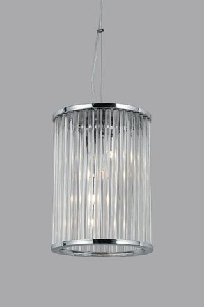 Netlighting Oklahoma Chrome Lanterns Pendant Ceiling Light in Grey