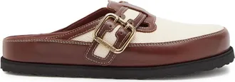 Birkenstock Boston Bold Canvas and Leather Clogs - Brown - 40 (IT40/ UK7)