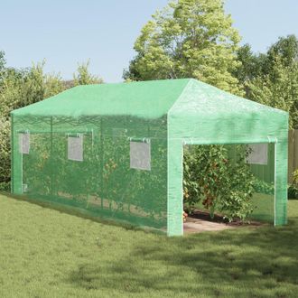 Berkfield Home Greenhouse Folding with Roof Manual Green 290 x 870 x 315 cm Steel