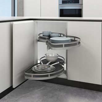 OEM Cestino Angolare Portaoggetti, Destro, 400 Mm, Antracite Chiaro, Per Mobile Angolare