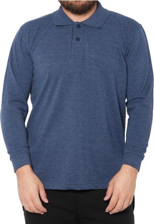 Generic Mens Cotton Pique Regular Fit Long Sleeve Polo Shirts with Pocket Casual Button Golf Tennis Shirts Long Sleeve Tops T-Shirts Tee Tops (UK, Alpha, XXL,