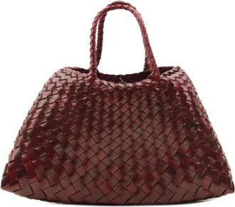Dragon Diffusion Rode leren taps toelopende tas - Dames - Shoppers - Rood - ONE Size - Tassen