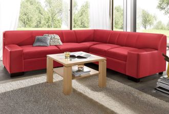 Domo Collection Ecksofa »Norma Top, elegant und modern, flache Armlehnen, L-Form« wahlweise mit Bettfunktion