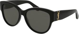 Saint Laurent M3 Zonnebril - unisex - Accessoires - Zwart - Maat: 55 MM