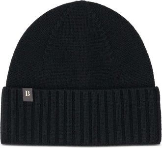 Boggi Milano ribbed beanie - men - Merino - One Size - Black