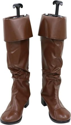 Generic Womens Anime Cosplay Boots for Joseph Joestar Fancy Stage Performance Props Shoes Custom Made Halloween Christma Comic Con (Brown,10.5)