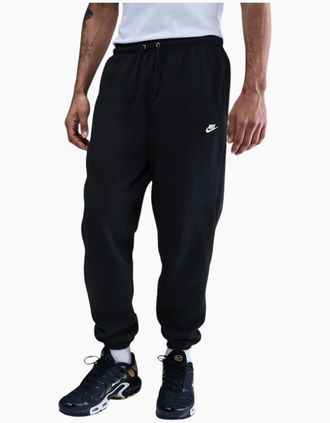 Nike Mens Nike Club Mens Joggers FN3808 Cuffed Brushed Trousers - Black - Size: 33/32/32