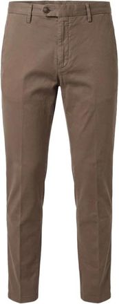 Canali Regular-fit Chino van Katoen en Kasjmier Gabardine - Heren - Chinos - Bruin - XL - Katoen - Broeken