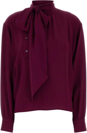 Prada Grape Crepe Blouse