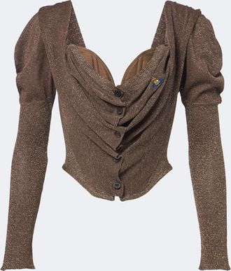 Vivienne Westwood Bea lam&eacute; cardigan