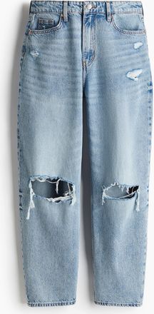 H&M Barrel High Jeans - Helles Denimblau