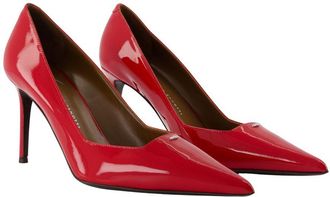 Giuseppe Zanotti Womens Vernice Vague Pumps - Giuseppe Zanotti Leather Red Calfskin Shoes