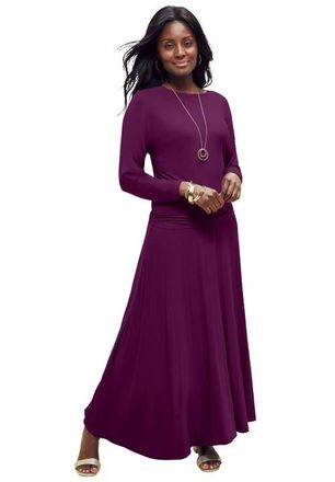Jessica London 2-Piece Dolman Sleeve Skirt Set in Dark Berry at Nordstrom, Size 32