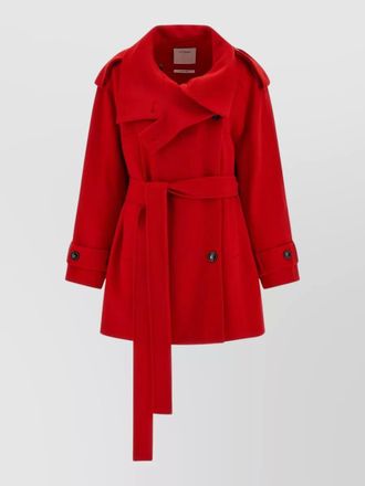 Sportmax bouquet1234 trench coat belted epaulettes
