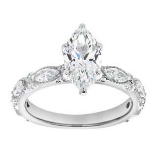 LuvMyJewelry Althea 2.15CT Marquise Cut Lab Diamond Engagement Ring 14K Gold in 14K White Gold at Nordstrom, Size 7