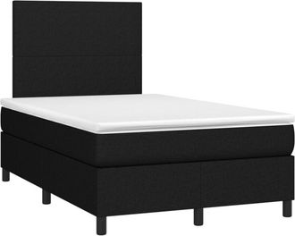 vidaXL Cama Box Spring Con Colch&oacute;n Tela Negro 120x190 Cm Vidaxl