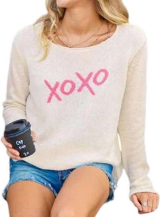 Wooden Ships Xoxo Crew Lightweight Sweater In Pastille