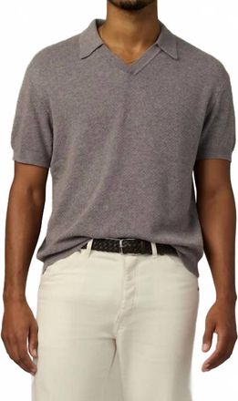 Joe's Short Sleeve Sweater Polo In Mink