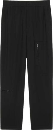Givenchy Broeken, Heren, Zwart, L, Wol, Multi Zip Broeken in Wool Crepe