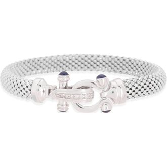 Meshmerise Pav&eacute; Diamond Bangle Bracelet - 0.10 ctw in White/Sterling Silver at Nordstrom Rack