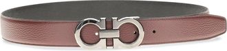 Ferragamo Mens Reversible And Adjustable Gancini Belt Brown Stone Calf Leather Bos Taurus E Braces