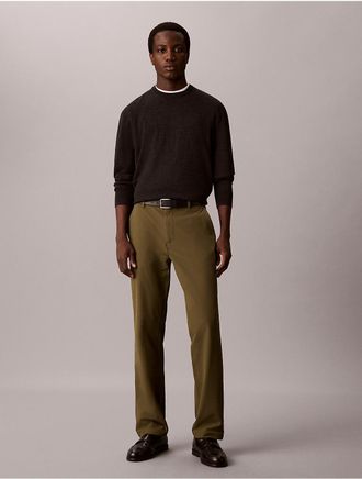 Calvin Klein Mens Tech Straight Trousers - Green - 29W x 30L