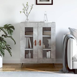 vidaXL Vidaxl - Aparador De Madera De Ingenier&iacute;a Gris Hormig&oacute;n 69,5x34x90 Cm
