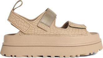 UGG Goldenglow Embossed Sandalen - Dames - Sandalen - Beige - 41 EU - Polyester - Schoenen