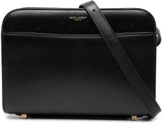 Saint Laurent Pre-owned Vintage Crossbody Bag - Dames - Vintage Schoudertas - Zwart - ONE Size - Leer - Vintage