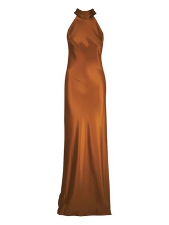 Galvan Sienna gown - Brown