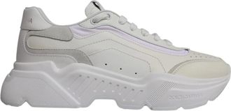 Dolce & Gabbana Schoenen, Heren, Wit, 40 EU, Leer, Witte Chunky Sole Sneakers
