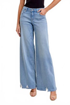 Hidden Jeans Nori Super Wide Leg Jeans In Vintage Light Blue Wash