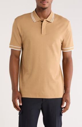 BOSS Parlay Tipped Cotton Polo in Beige at Nordstrom Rack, Size Xx-Large