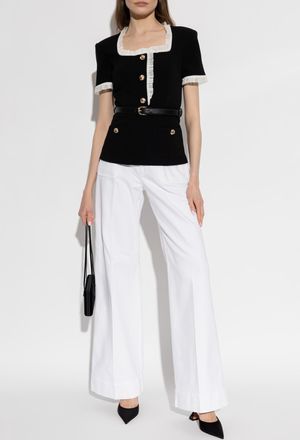 Victoria Beckham Wide-leg Trousers, Womens, White