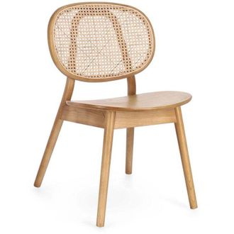 BIZZOTTO Sedia Adolis con struttura in legno di olmo, per arredo interno 49 x 42 x h 81 cm -Naturale / Confezione da 4 pezzi
