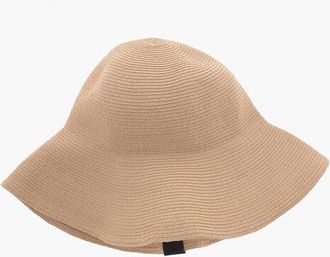Mature Ha. Solid-Color Raffia Cloche Hat With Contrasting Detail size One Size
