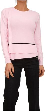 Liu Jo Better Top - Dames - Ronde hals truien - Roze - M - Polyester - Truien & Vesten