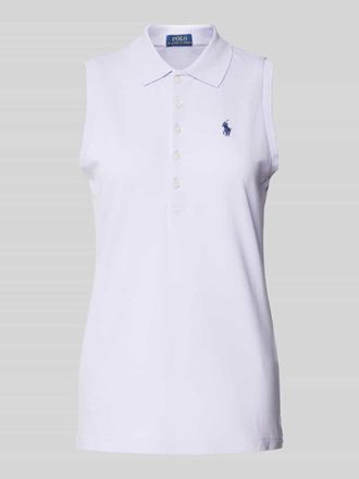 Polo Ralph Lauren Slim Fit Poloshirt im ärmellosen Design Modell JULIE in Pink, Größe XL