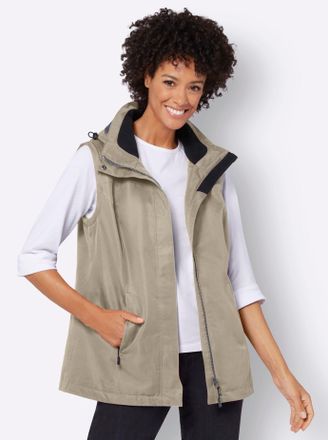 Casual Looks Funktionsjacke CASUAL LOOKS, Damen, Gr. 44, braun (schlamm), 100% Polyester, Kragen:100% Polyester, Netzware:100% Polyester, unifarben, Jacken Funktio