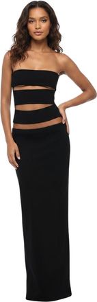 M&ocirc;not Black Strapless Maxi Dress