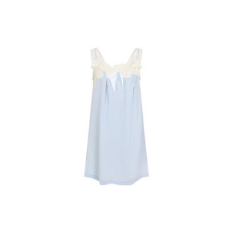 Maison Margiela Vestido Lencero con Cinta Adhesiva - Dresses - Mujer - Azul - S