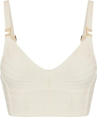 Elisabetta Franchi Sleeveless Top - Dames - Tops zonder mouwen - Wit - L - Tops
