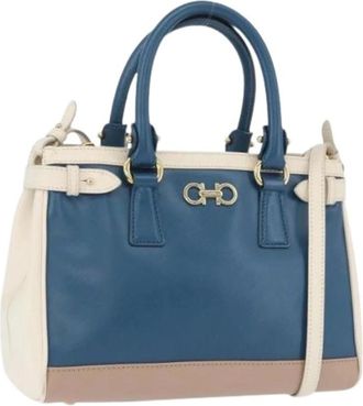 Ferragamo Pre-owned Handbags, female, Blue, Size: ONE SIZE Pre-owned Hand Bag